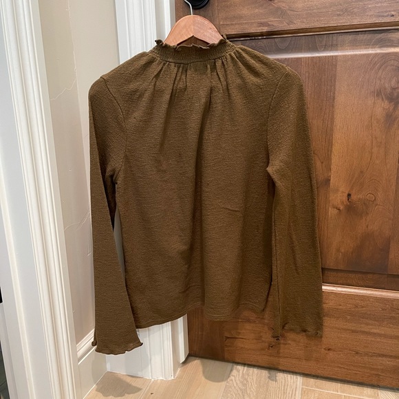 Madewell Texture & Thread Smocked neck Top Sz M - Picture 2 of 5